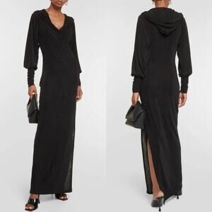 Rotate Birger Christensen Hooded Dress Black 4 Luxury